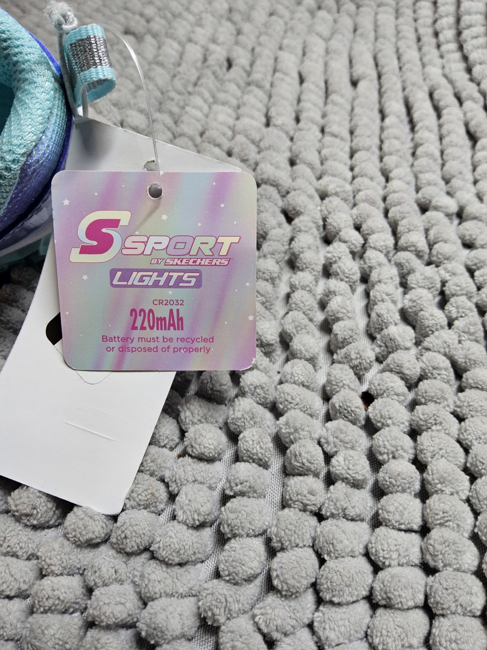 NWOT Toddler size 8 Sport by Skechers  LightUp Sneakers in Purple, blue and Teal - Picture 6 of 9